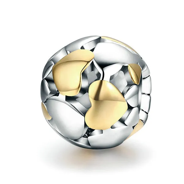 Hạt Vòng Charm Nữ Lili Jewelry Đính Đá CZ Michelle LILI_088118 4 Màu Vàng Phối Bạc
