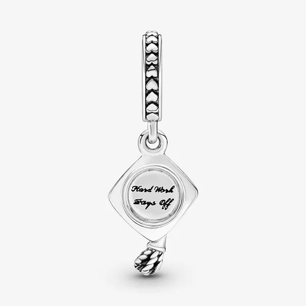 Hạt Vòng Charm Pandora Graduation Cap Dangle Charm 791892 Màu Bạc