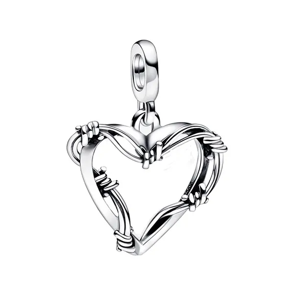 Hạt Vòng Charm Pandora ME Wire Heart Medallion Charm 792526C00 Màu Bạc - Trang sức - Vua Hàng Hiệu