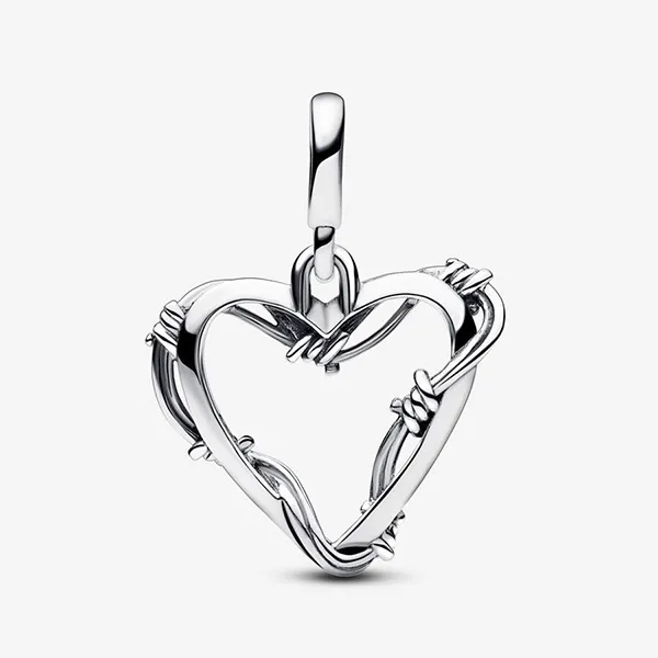 Hạt Vòng Charm Pandora ME Wire Heart Medallion Charm 792526C00 Màu Bạc - Trang sức - Vua Hàng Hiệu