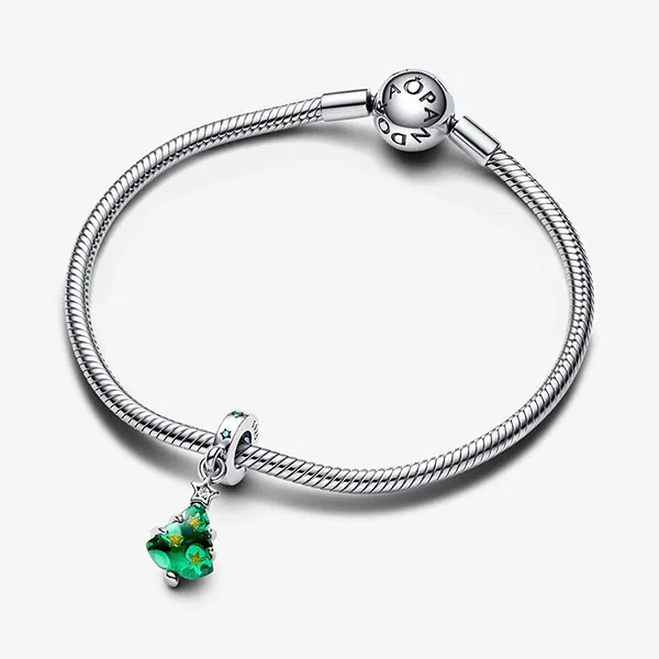 Hạt Vòng Charm Pandora Sparkling Christmas Tree Dangle Charm 792983C01 Màu Xanh Green - Trang sức - Vua Hàng Hiệu