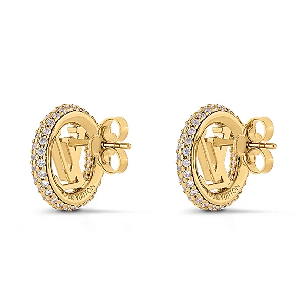 Khuyên Tai Nữ Louis Vuitton LV Louise By Night Earrings M00757 Màu Vàng Gold - 4