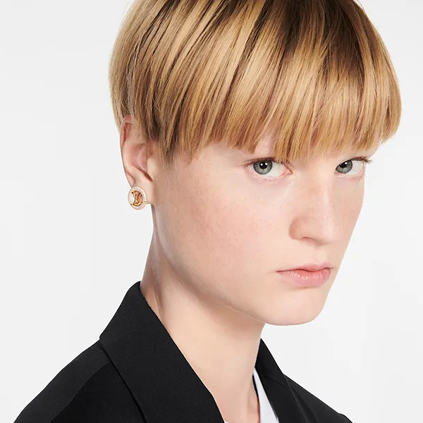 Khuyên Tai Nữ Louis Vuitton LV Louise By Night Earrings M00757 Màu Vàng Gold - 1