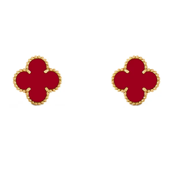 Khuyên Tai Nữ Van Cleef & Arpels Sweet Alhambra Earrings VCARD40400 Màu Vàng Hồng - 2