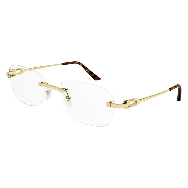 Kính Mắt Cận Cartier CT0290O 003 Rectangle Eyeglasses Màu Vàng Havana