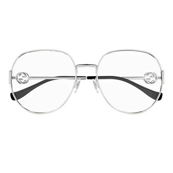 Kính Mắt Cận Nữ Gucci GG1414O 001 Silver Eyeglasses Màu Bạc - 3