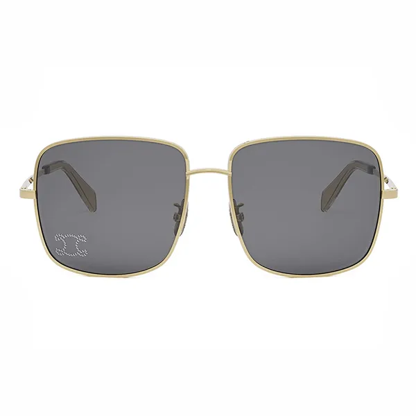 Kính Mát Celine Rhinestone Triomphe Sunglasses CL40284U 30A Màu Xám/Vàng - Kính mắt - Vua Hàng Hiệu
