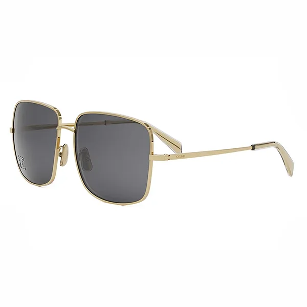 Kính Mát Celine Rhinestone Triomphe Sunglasses CL40284U 30A Màu Xám/Vàng - Kính mắt - Vua Hàng Hiệu
