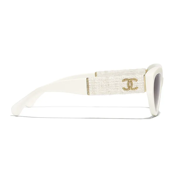 Kính Mát Chanel Cat Eye Sunglasses CH5513 1255S6 Màu Trắng - Kính mắt - Vua Hàng Hiệu