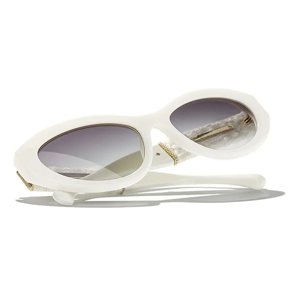 Kính Mát Chanel Cat Eye Sunglasses CH5513 1255S6 Màu Trắng - Kính mắt - Vua Hàng Hiệu