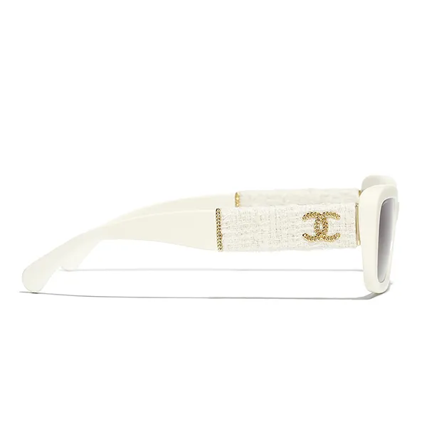 Kính Mát Chanel Rectangle Sunglasses CH5514 1255S6 Màu Trắng - Kính mắt - Vua Hàng Hiệu