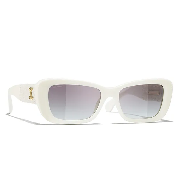 Kính Mát Chanel Rectangle Sunglasses CH5514 1255S6 Màu Trắng - Kính mắt - Vua Hàng Hiệu