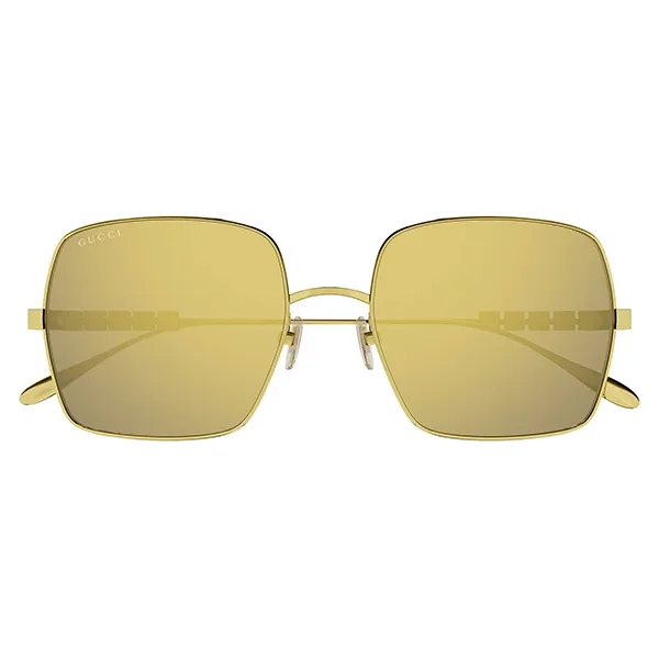 Kính Mát Gucci GG1434S 004 Lettering Logo Sunglasses Màu Vàng Gold - 3