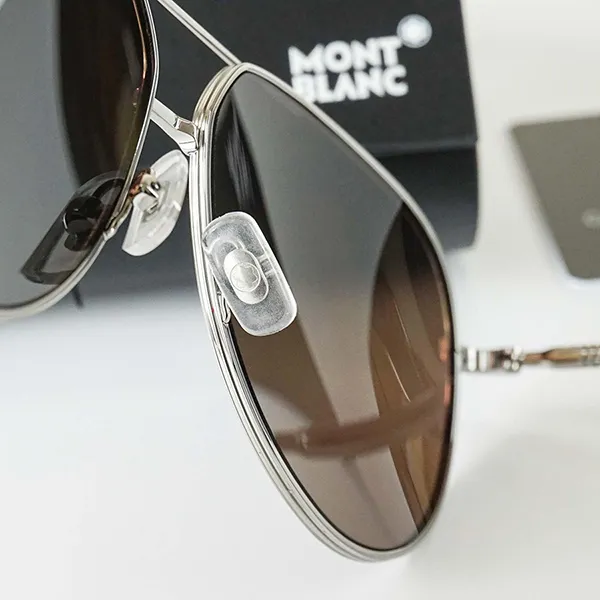 Kính Mát Nam Montblanc MB0045S-003 61 Màu Nâu Bạc - Kính mắt - Vua Hàng Hiệu