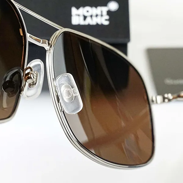Kính Mát Nam Montblanc MB0046S-003 61 Dáng Vuông Màu Nâu Bạc - Kính mắt - Vua Hàng Hiệu