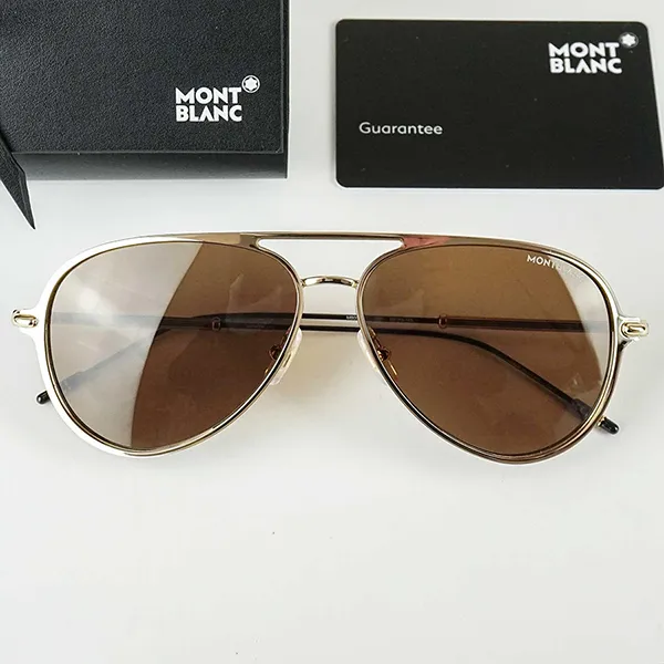 Kính Mát Nam Montblanc MB0059S-002 59 Màu Nâu Vàng - Kính mắt - Vua Hàng Hiệu