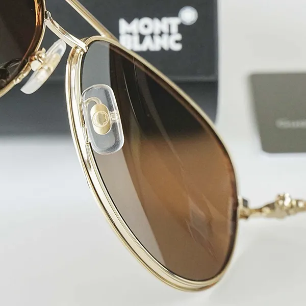 Kính Mát Nam Montblanc MB0059S-002 59 Màu Nâu Vàng - Kính mắt - Vua Hàng Hiệu