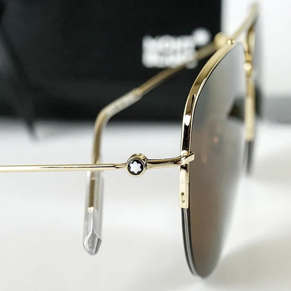 Kính Mát Nam Montblanc MB0074S-003 59 Màu Nâu Vàng - Kính mắt - Vua Hàng Hiệu