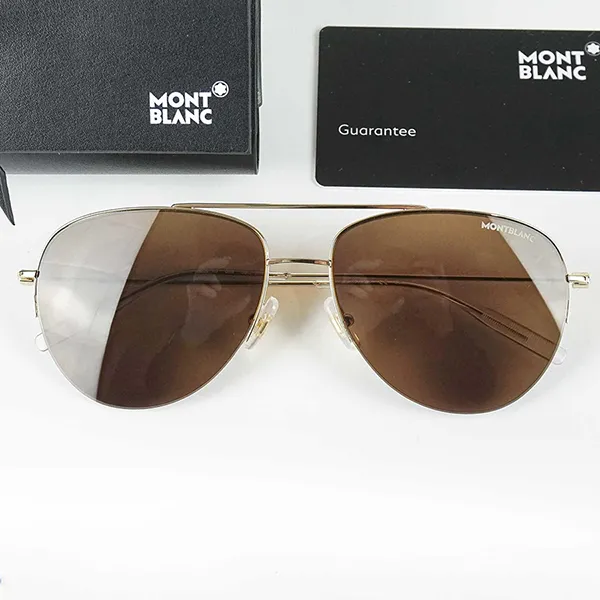 Kính Mát Nam Montblanc MB0074S-003 59 Màu Nâu Vàng - Kính mắt - Vua Hàng Hiệu