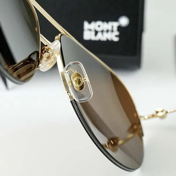 Kính Mát Nam Montblanc MB0074S-003 59 Màu Nâu Vàng - Kính mắt - Vua Hàng Hiệu