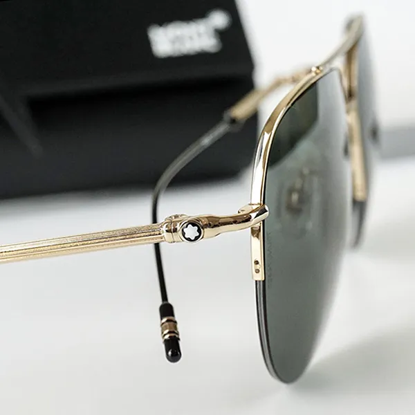 Kính Mát Nam Montblanc Sunglass MB0037S-002 Màu Xanh Vàng - Kính mắt - Vua Hàng Hiệu