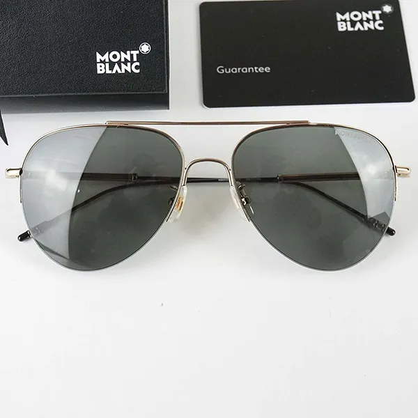 Kính Mát Nam Montblanc Sunglass MB0037S-002 Màu Xanh Vàng - Kính mắt - Vua Hàng Hiệu