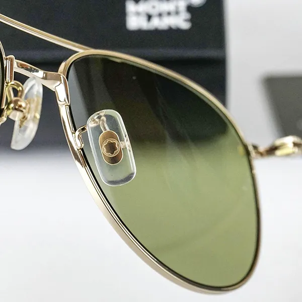Kính Mát Nam Montblanc Sunglass MB0128S-007 60 Màu Xanh Lá - Kính mắt - Vua Hàng Hiệu