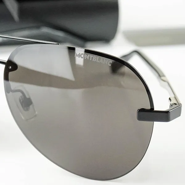 Kính Mát Nam Montblanc Sunglasses MB0018S 001 60 Màu Xám Đen