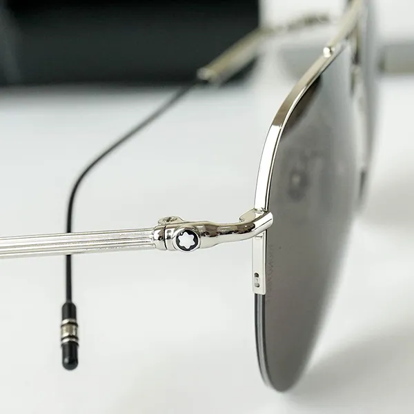 Kính Mát Nam Montblanc Sunglasses MB0037S-001 59 Màu Xám Bạc - Kính mắt - Vua Hàng Hiệu