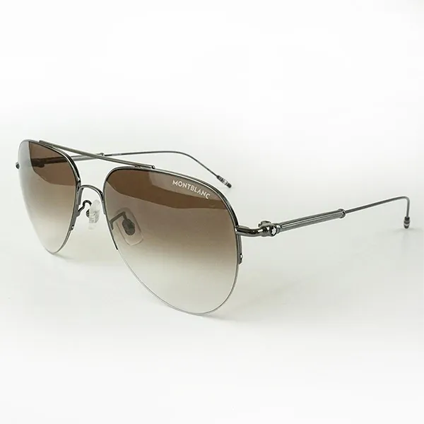 Kính Mát Nam Montblanc Sunglasses MB0037S-004 59 Màu Nâu Bạc - Kính mắt - Vua Hàng Hiệu