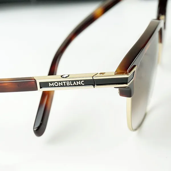 Kính Mát Nam Montblanc Sunglasses MB0040S-002 53 Màu Nâu Vàng - Kính mắt - Vua Hàng Hiệu