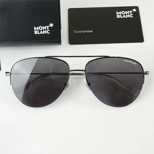Kính Mát Nam Montblanc Sunglasses MB0074S-001 59 Màu Xám - Kính mắt - Vua Hàng Hiệu