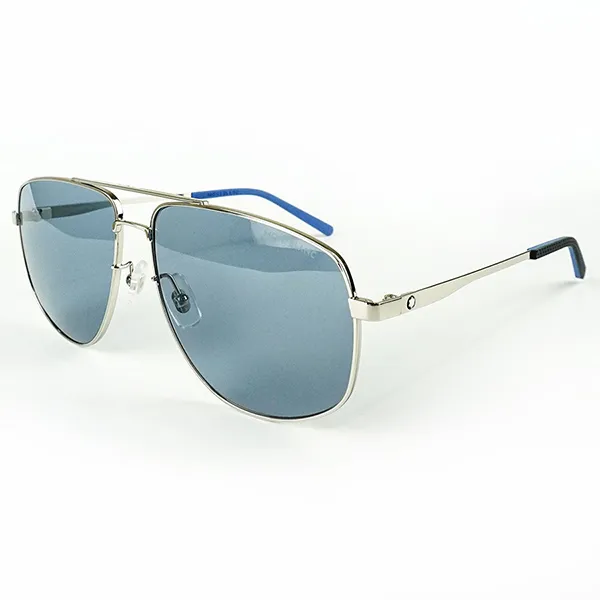 Kính Mát Nam Montblanc Sunglasses MB0102S-003 60 Màu Xanh Bạc - Kính mắt - Vua Hàng Hiệu