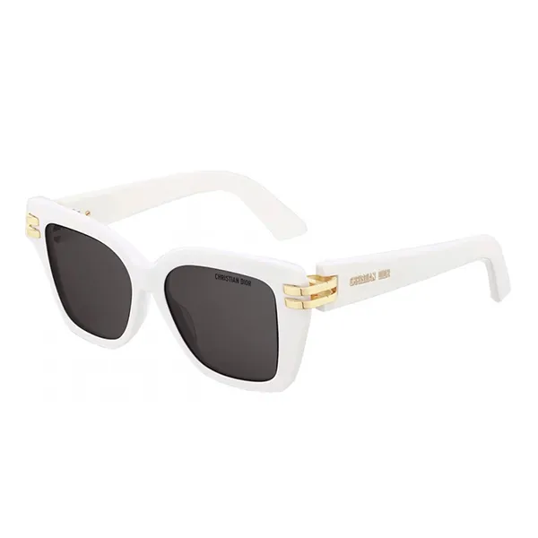 Kính Mát Nữ Dior White Square Sunglasses CDior S1I Màu Trắng Xám - 3