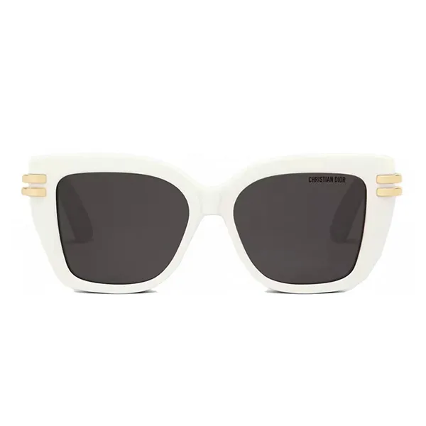 Kính Mát Nữ Dior White Square Sunglasses CDior S1I Màu Trắng Xám - 1