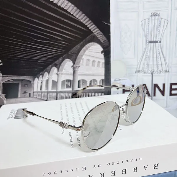 Kính Mát Nữ Michael Kors Alpine Silver Mirror Round Sunglasses MK1119 Màu Xám Bạc - Kính mắt - Vua Hàng Hiệu