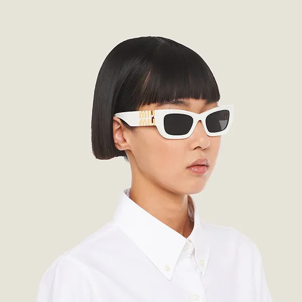 Kính Mát Nữ Miu Miu SMU09W Sunglasses Màu Trắng - Kính mắt - Vua Hàng Hiệu