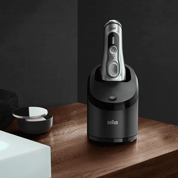 Máy Cạo Râu Braun Series 9 9375CC Màu Bạc Đen - Máy chăm sóc da - Vua Hàng Hiệu