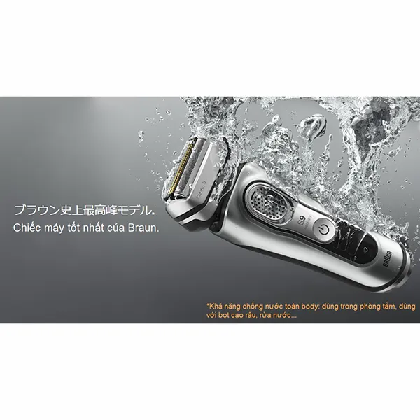Máy Cạo Râu Braun Series 9 9375CC Màu Bạc Đen - Máy chăm sóc da - Vua Hàng Hiệu