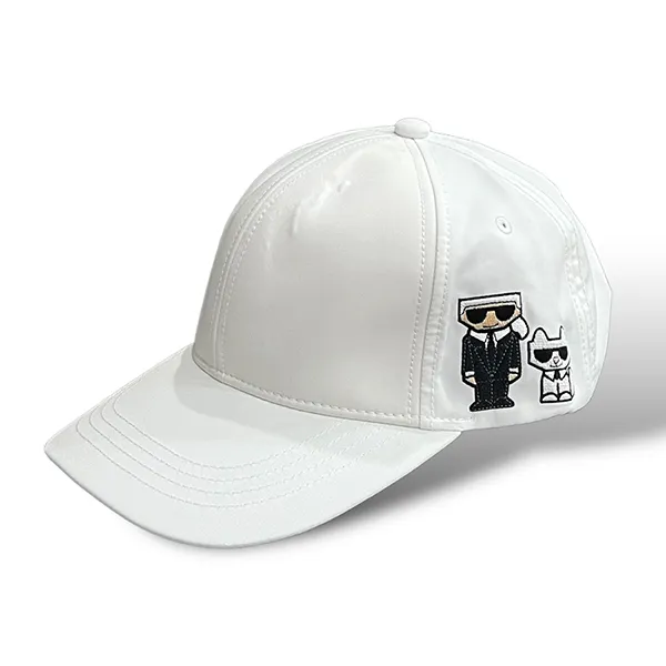 Mũ Karl Lagerfeld Paris White Baseball Hat Embroidered Karl & Choupette Màu Trắng - Mũ nón - Vua Hàng Hiệu