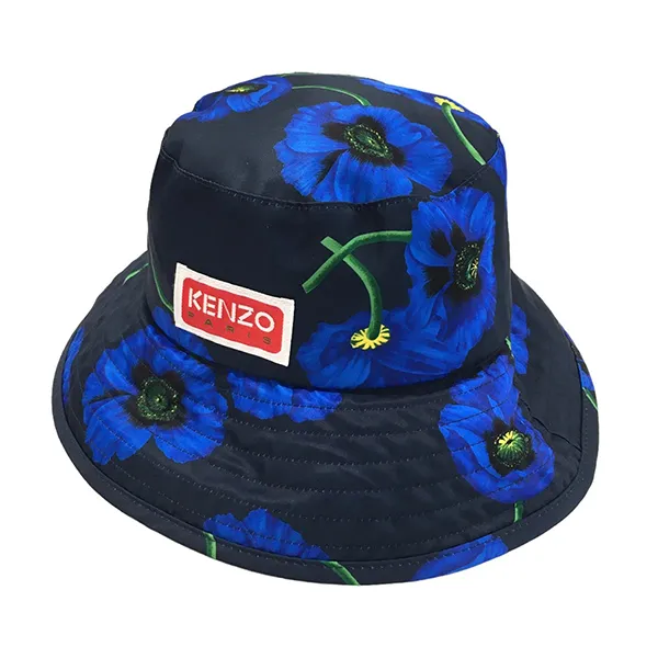 Mũ Kenzo Poppy Flower Bucket Hat Hai Mặt Vòng Đầu 58-59 Màu Xanh Size M