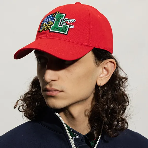 Mũ Lacoste Unisex Contrast Badge Cap RK1503 240 Màu Đỏ - Mũ nón - Vua Hàng Hiệu
