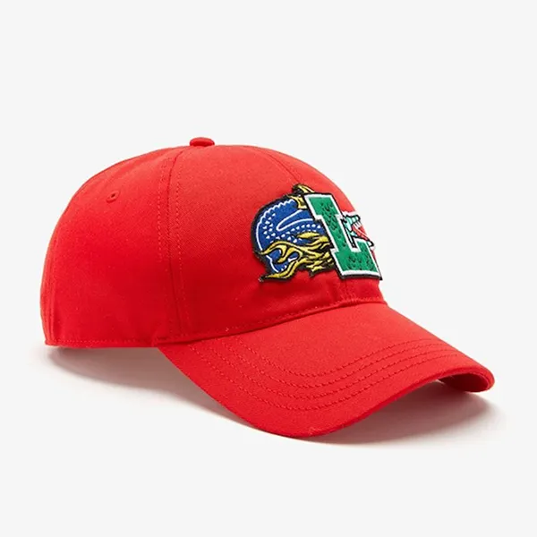 Mũ Lacoste Unisex Contrast Badge Cap RK1503 240 Màu Đỏ - 3