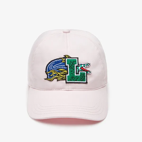 Mũ Lacoste Unisex Contrast Badge Cap RK1503 Màu Hồng