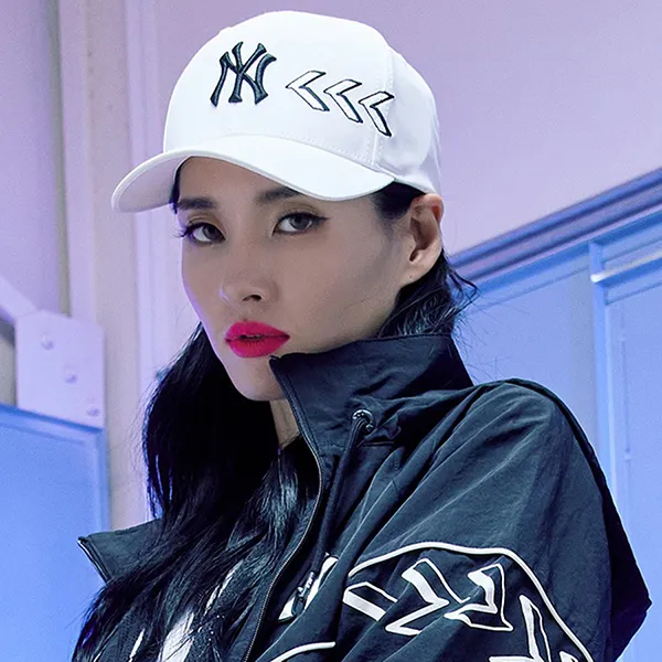 Mũ MLB Logo Structure Ball Cap New York Yankees 32CPCB111-50W Màu Trắng