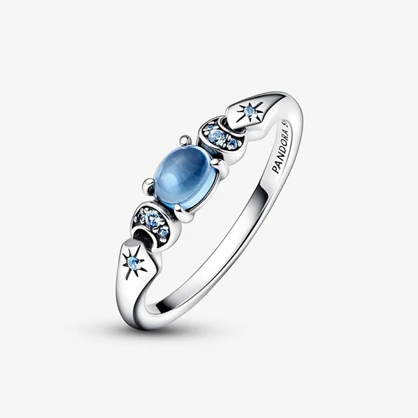 Nhẫn Nữ Pandora Disney Aladdin Princess Jasmine Ring 192344C01 Màu Xanh Blue Size 56 - 4