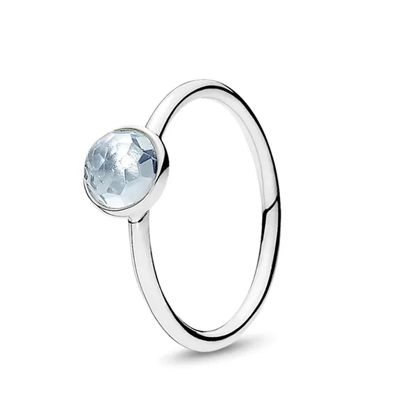 Nhẫn Nữ Pandora March Droplet Ring 191012NAB Màu Xanh Ngọc Size 50