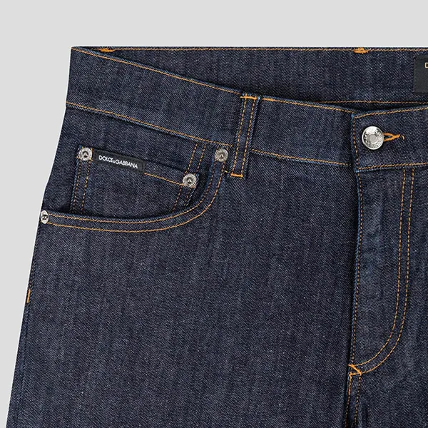 Quần Jeans Nam Dolce & Gabbana D&G Blue Stretch Tag Silver Slim GY07CD G8HA5 S9001 Màu Xanh Đậm Size 48 - Thời trang - Vua Hàng Hiệu