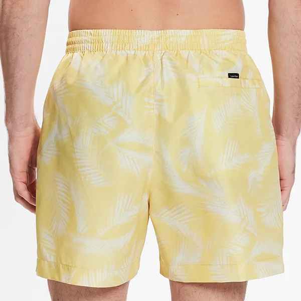 Quần Short Nam Calvin Klein CK Core Solids Printed Swim Màu Vàng Size S