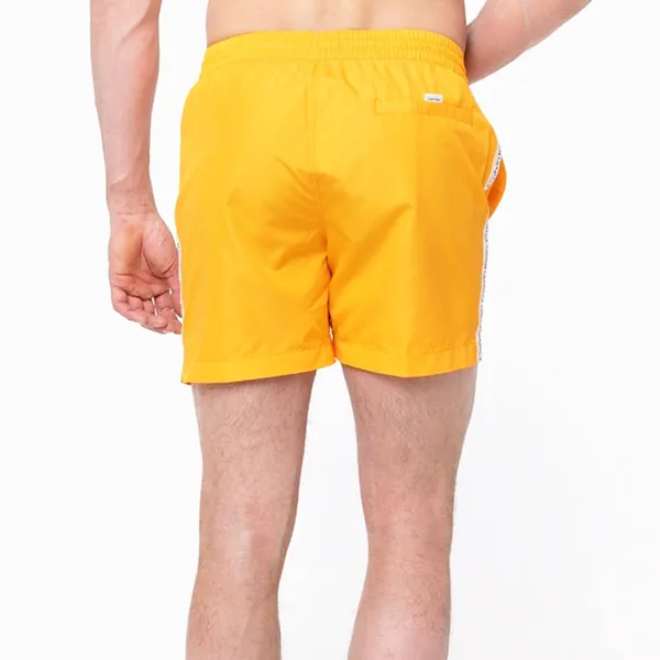 Quần Short Nam Calvin Klein CK Medium Drawstring Swim Shorts Màu Vàng Size S